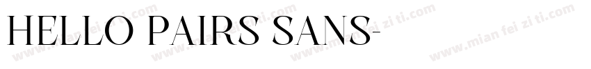 hello pairs sans字体转换